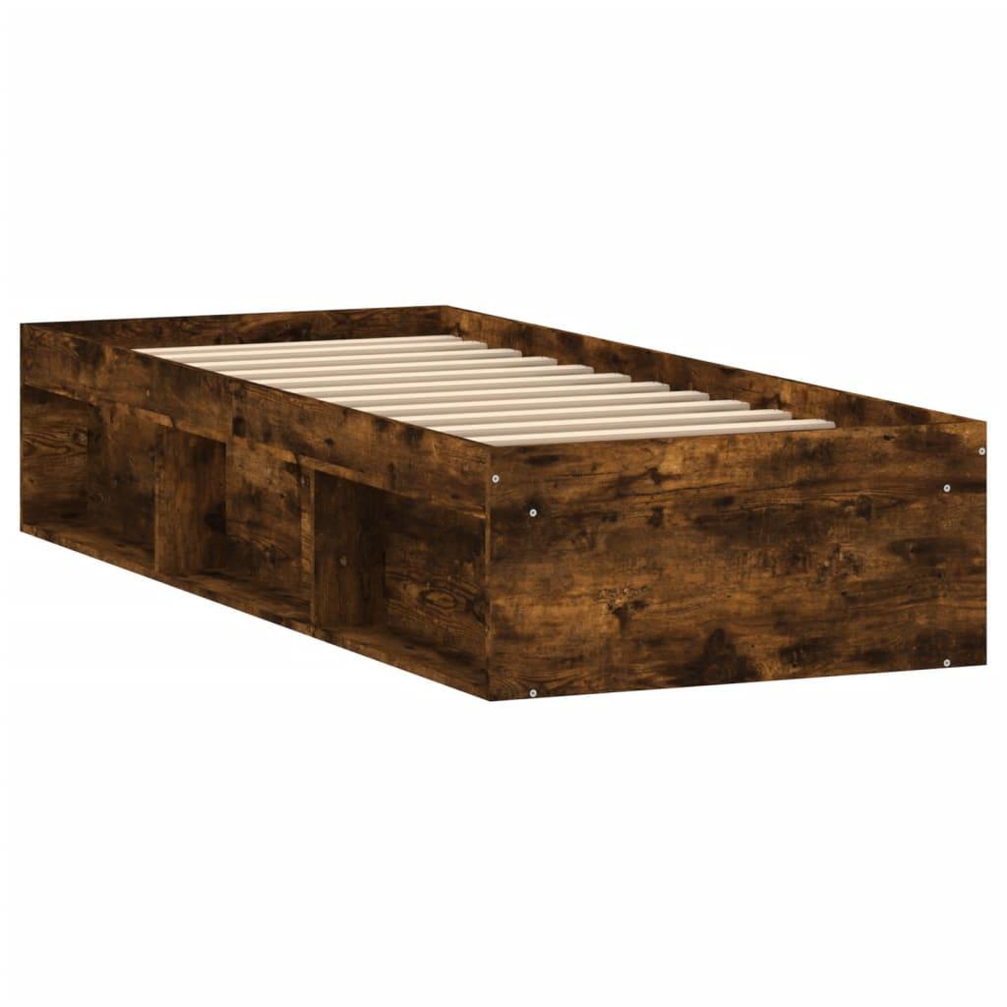 Voir la diapositive 5 : VIDAXL Cadre de lit sans matelas chene fume 75x190 cm