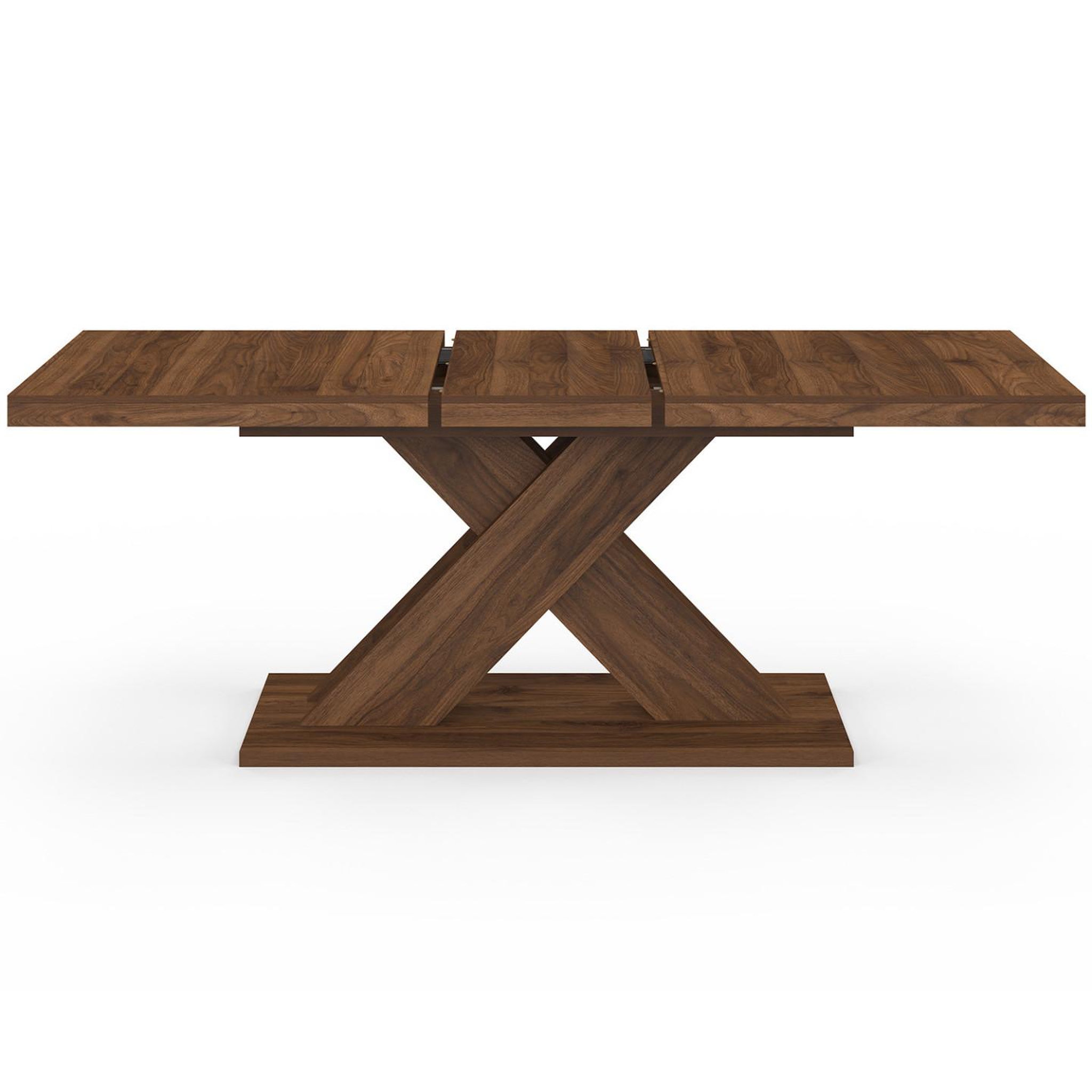 Voir la diapositive 3 : ID MARKET Table à manger extensible rectangle alicia 6-10 personnes noyer 160-200 cm