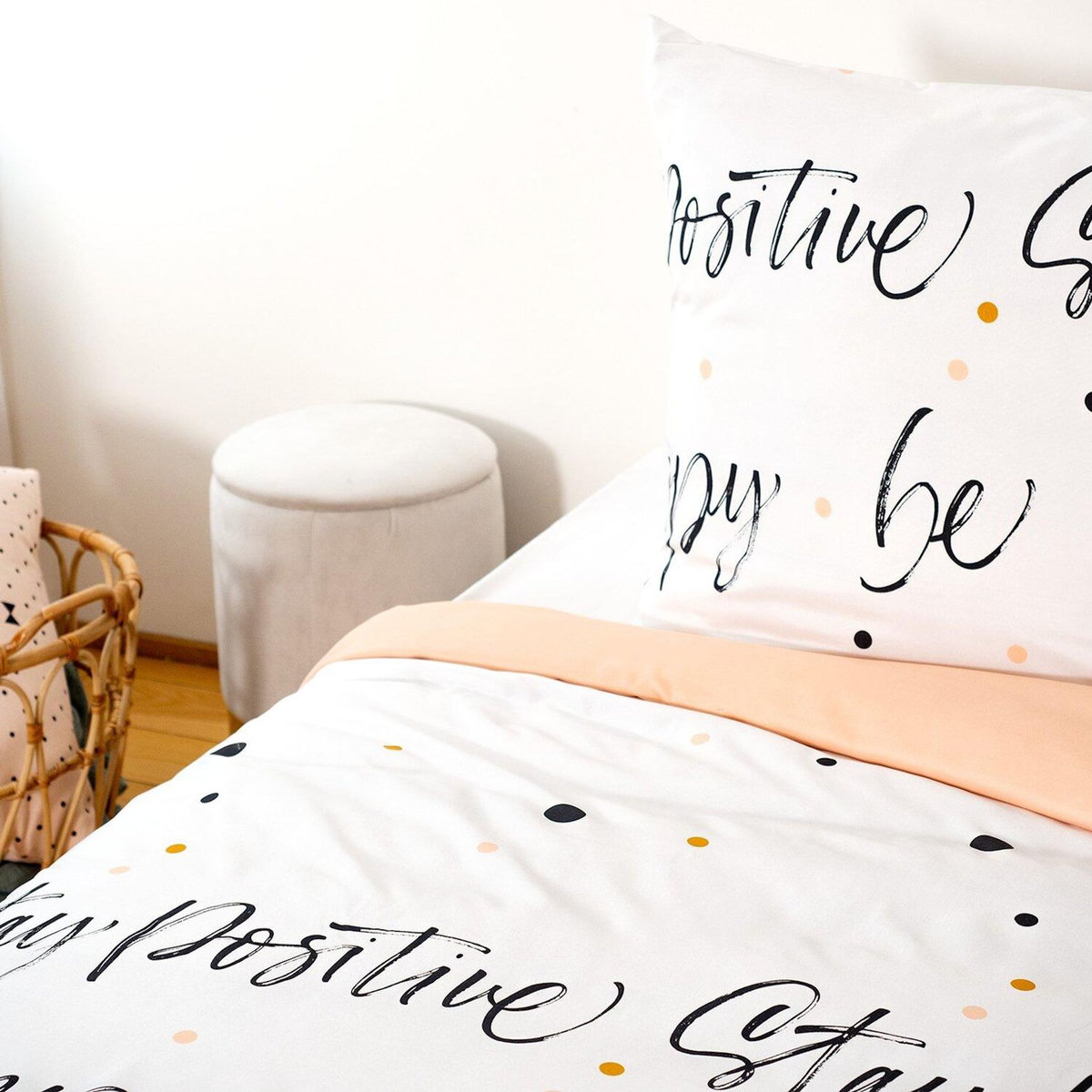 Home collection Parure housse de couette 100% microfibre 72gsm positive