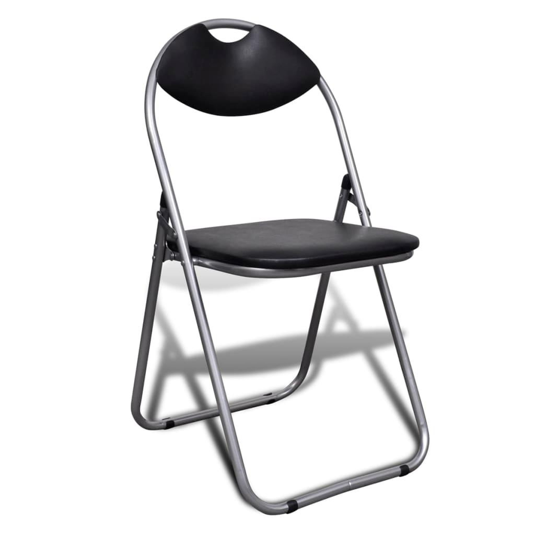 Voir la diapositive 2 : VIDAXL Chaises a manger pliables lot de 6 noir similicuir et acier