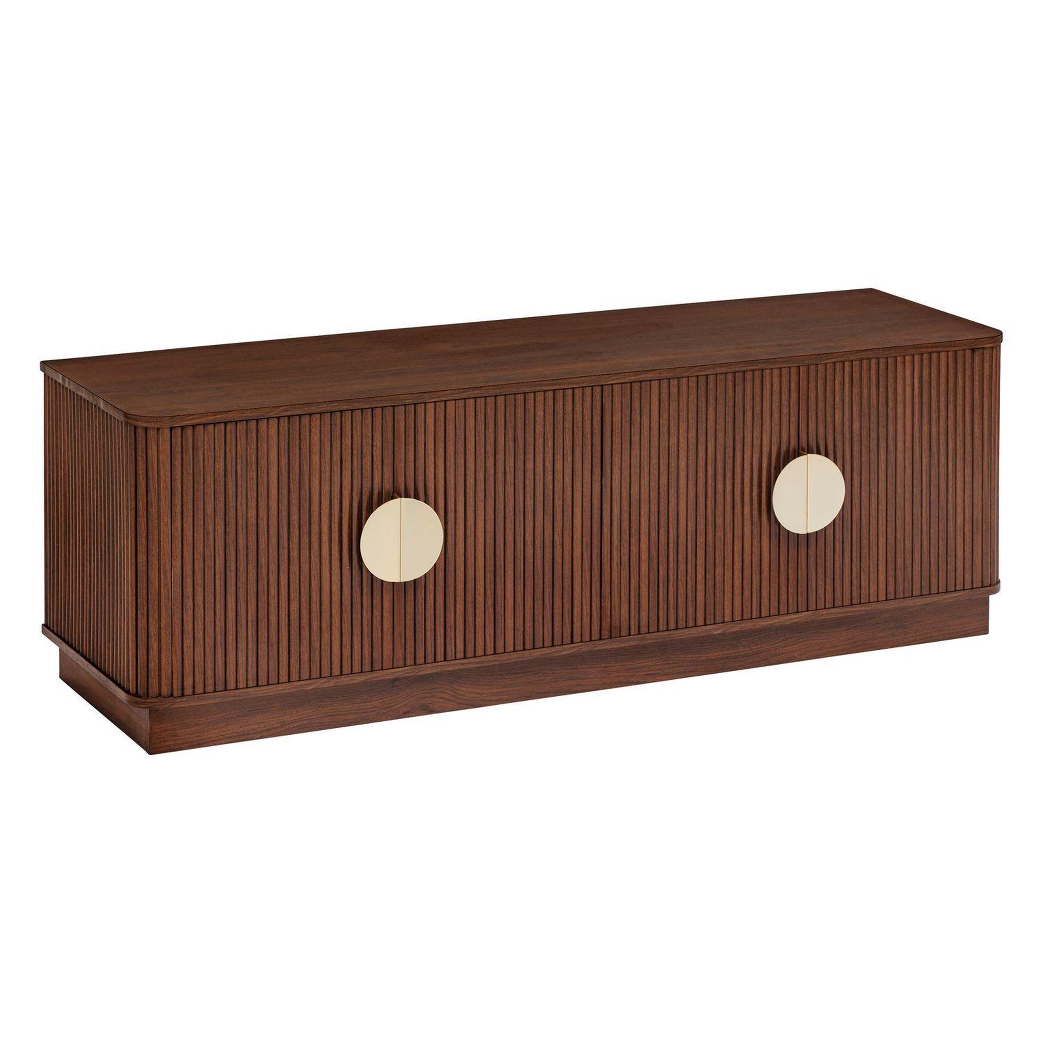 ATMOSPHERA Meuble tv 4 portes effet noyer wany - marron