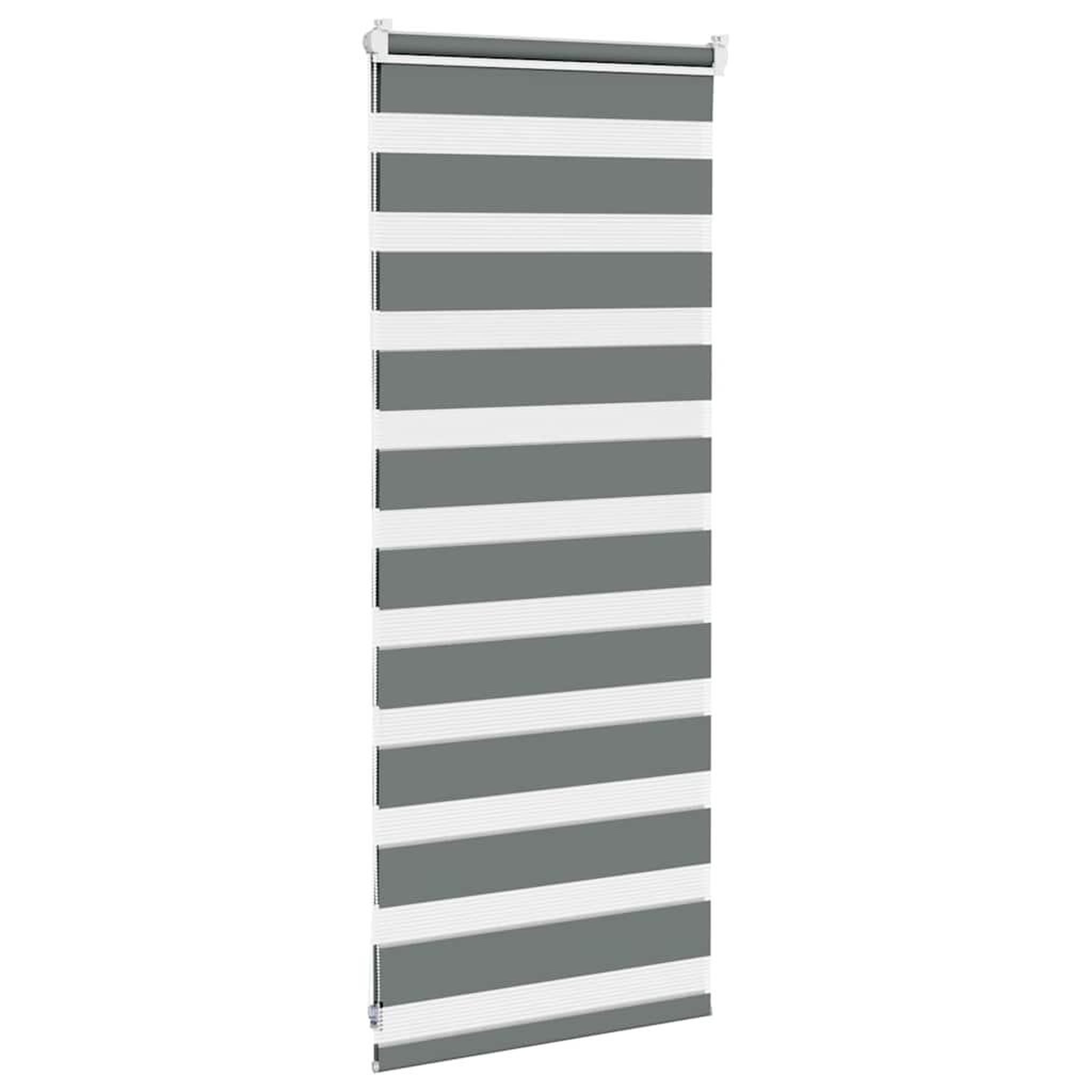 Voir la diapositive 4 : VIDAXL Store zebre gris fonce largeur du tissu 50,9 cm polyester