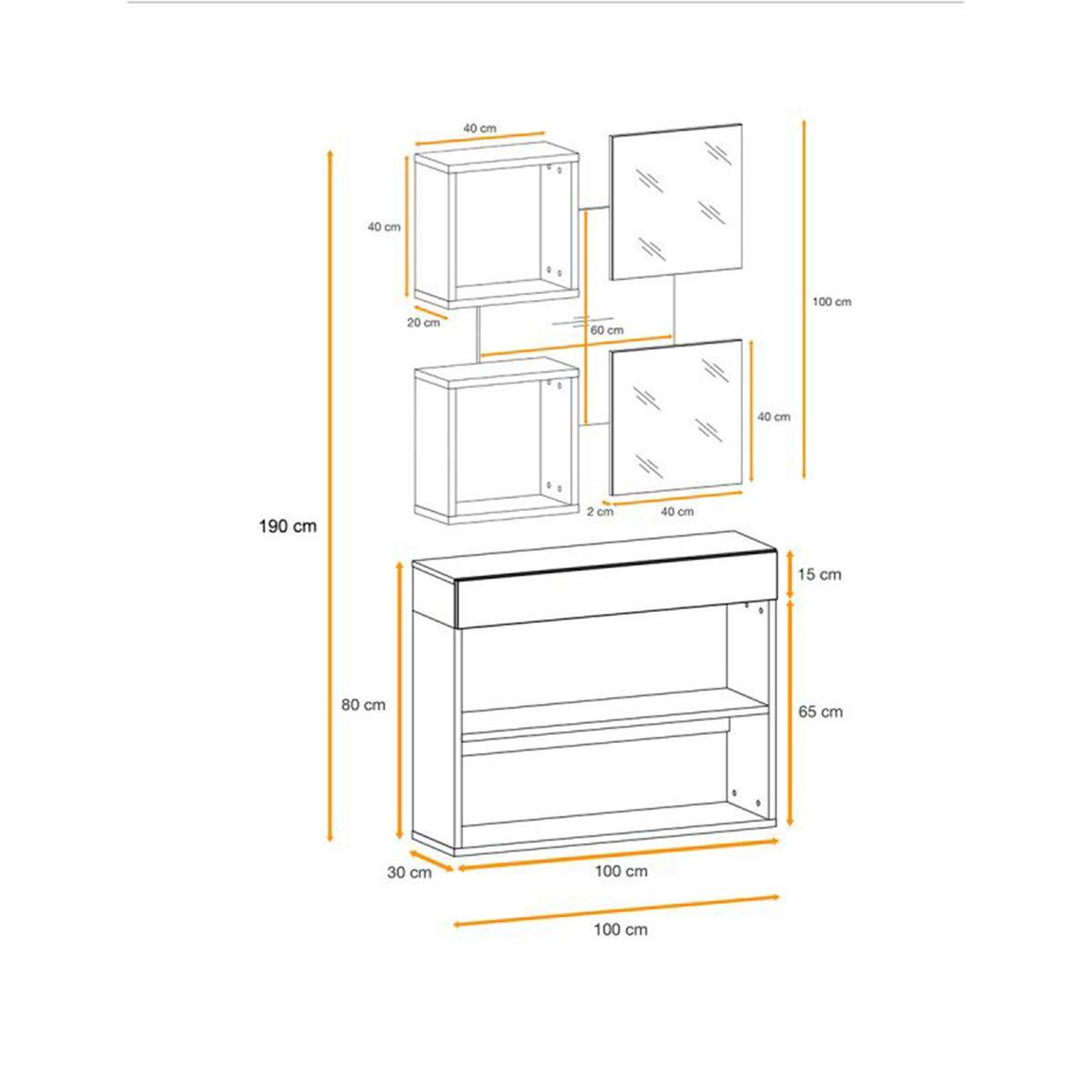Voir la diapositive 5 : Paris Prix Ensemble dressing design  easy iv  190cm naturel