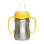 Voir la diapositive 4 : THERMOBABY Tasse d'apprentissage - THERMOBABY - Inox - 180 ml - Jaune Mangue - Ergonomique et anti-fuites