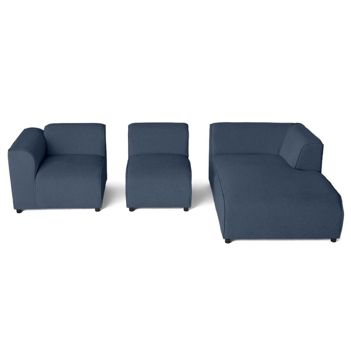 LISA DESIGN Suaro - canapé modulable d'angle droit 4 places en tissu texturé