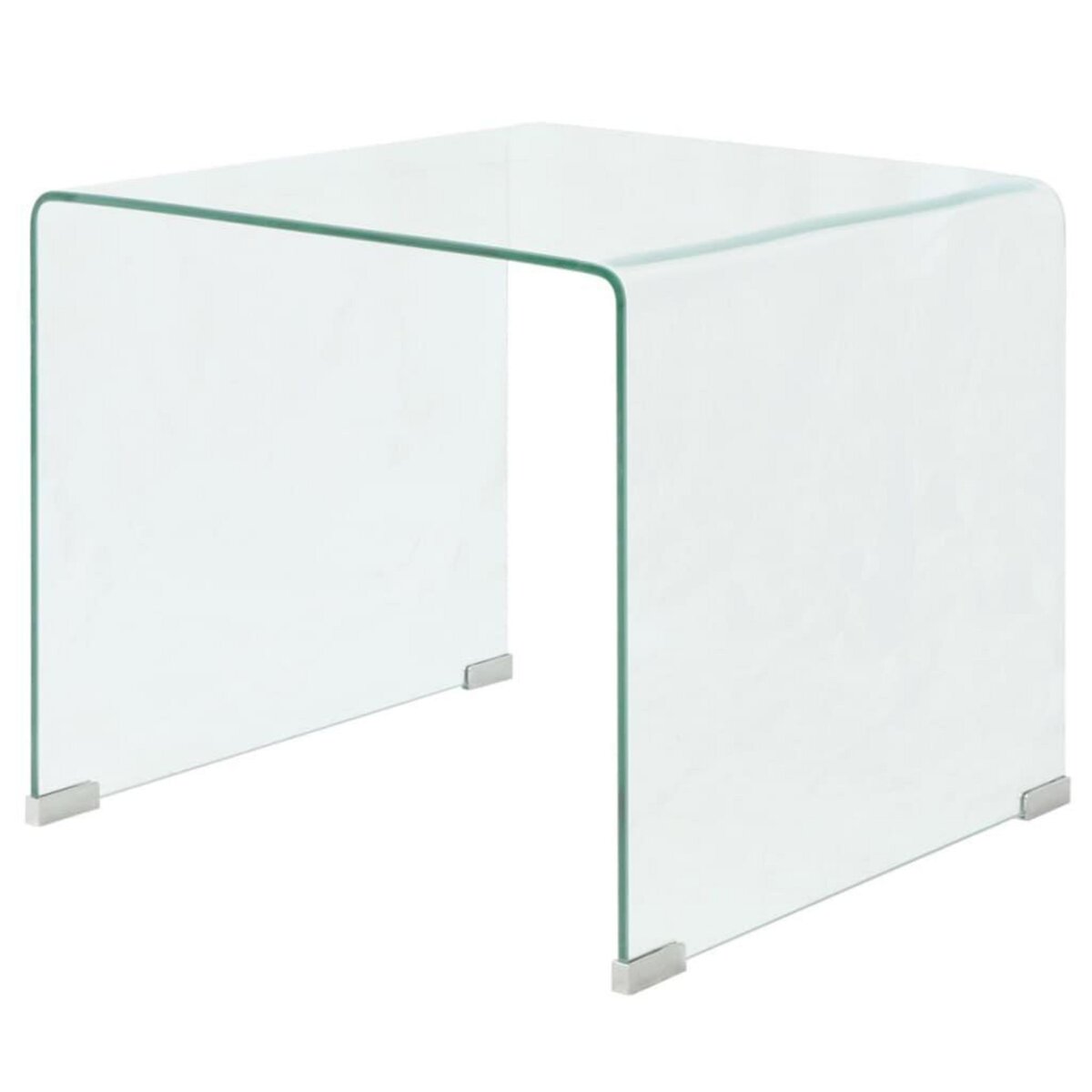 VIDAXL Table basse 49,5 x 50 x 45 cm Verre trempe Transparent