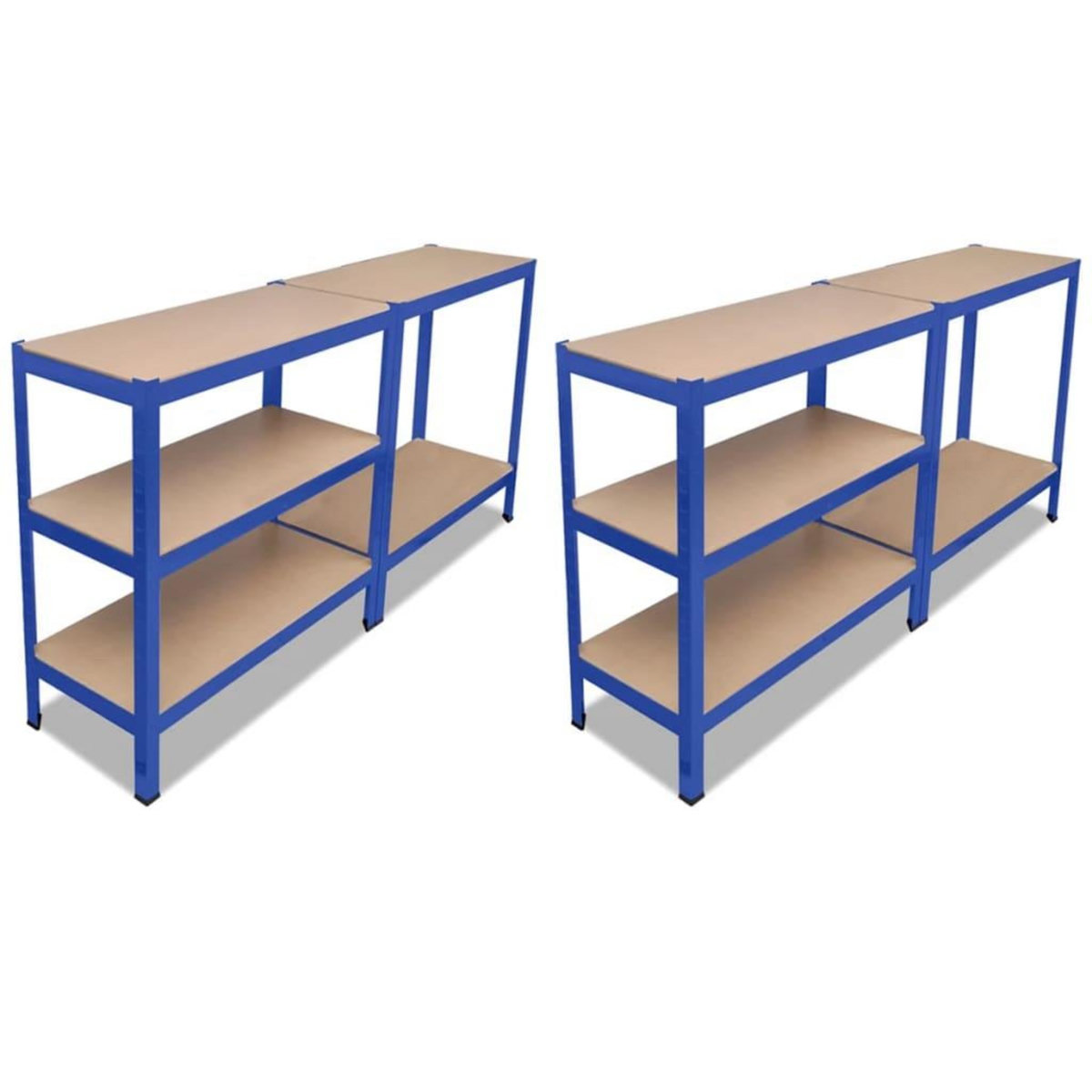 VIDAXL Etagere de rangement 2 pcs Bleu