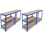 Voir la diapositive 2 : VIDAXL Etagere de rangement 2 pcs Bleu