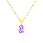 L'ATELIER D'AZUR Collier - Pendentif Or 18 Carats 750/000 Jaune Améthyste Goutte - Femme