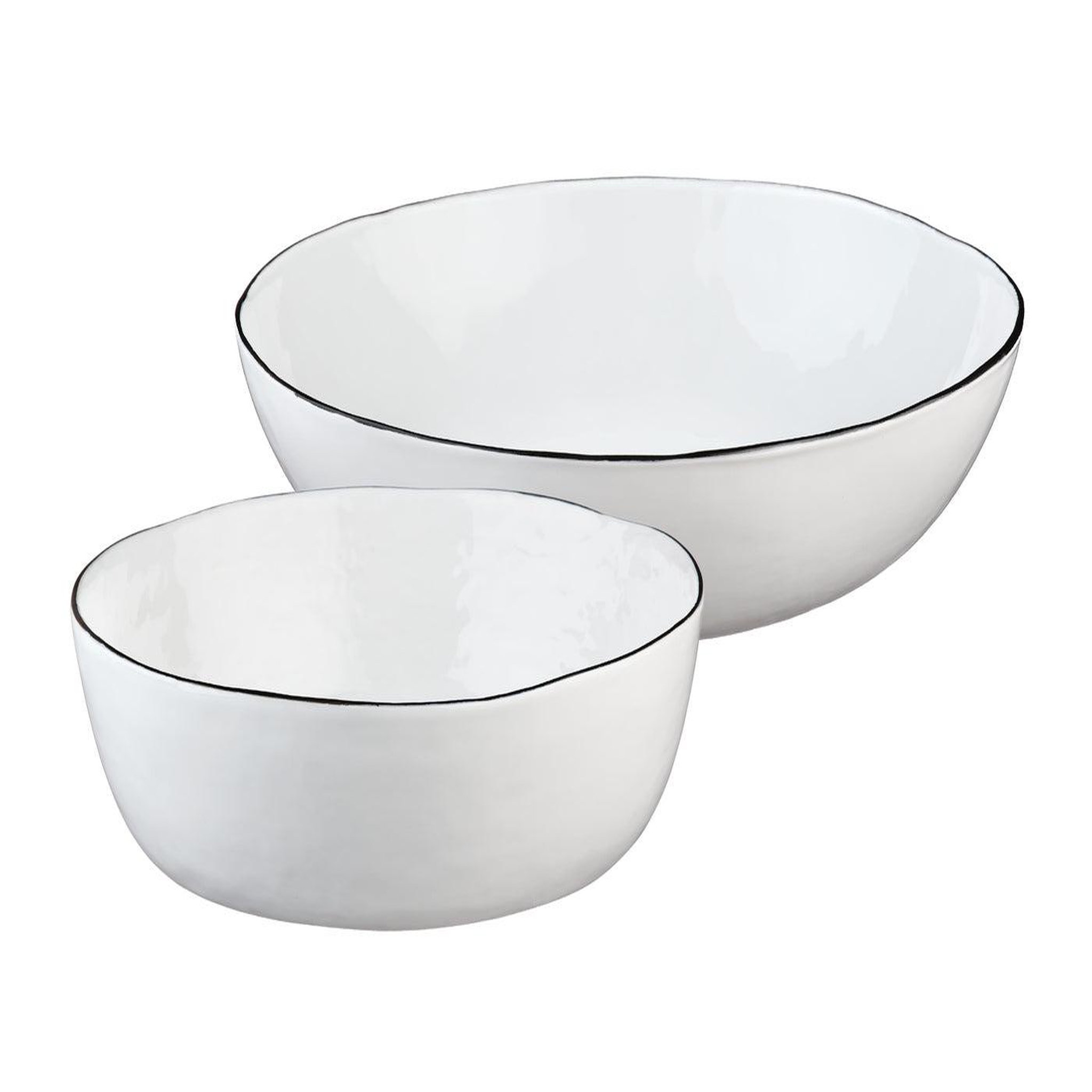BJORN Corbeille à fruit pure ø29cm et ø33,5cm - 2 pièces - blanc neige
