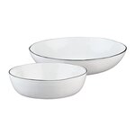 BJORN Corbeille à fruit PURE Ø29cm et Ø33,5cm - 2 pièces - Blanc Neige