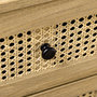 Voir la diapositive 6 : HOMCOM Commode 4 tiroirs style bohème chic cannage en rotin aspect bois de manguier
