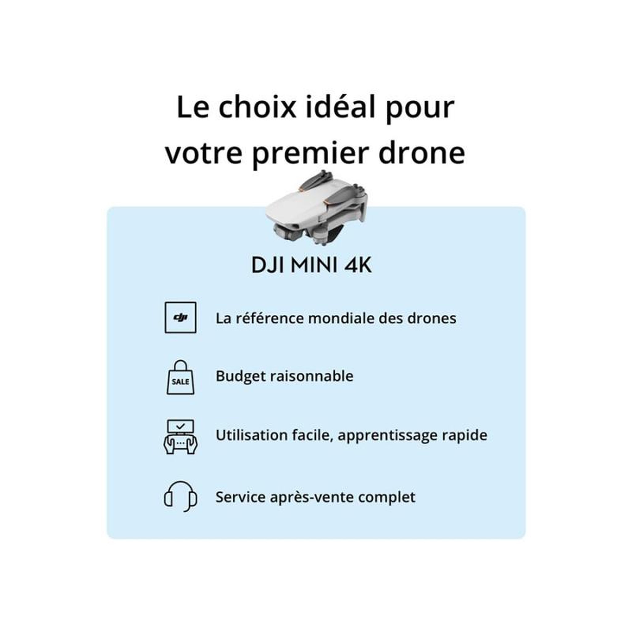 Voir la diapositive 6 : DJI Drone Mini 4k Fly more combo