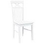 Voir la diapositive 4 : VIDAXL Chaises a manger 2 pcs blanc bois massif caoutchouc