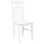 Voir la diapositive 4 : VIDAXL Chaises a manger 2 pcs blanc bois massif caoutchouc