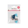 Voir la diapositive 2 : Paris Prix Lot de 6 Mini Pompons  Bijoux  1cm Bleu & Gris