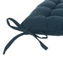 Voir la diapositive 2 : ATMOSPHERA Galette de Chaise  Loria  38x38cm Bleu Égéen