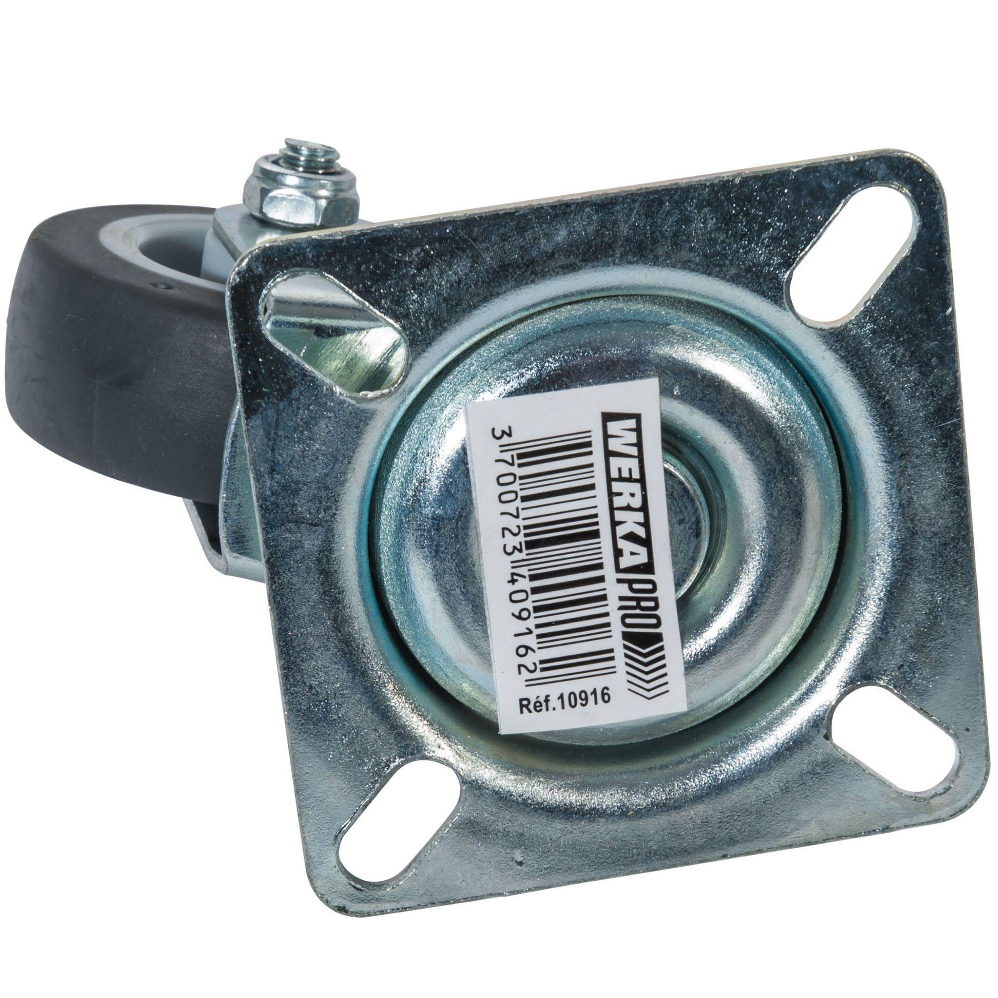 Voir la diapositive 3 : WERKAPRO Roulette pivotante werka pro sans frein  ø 50mm