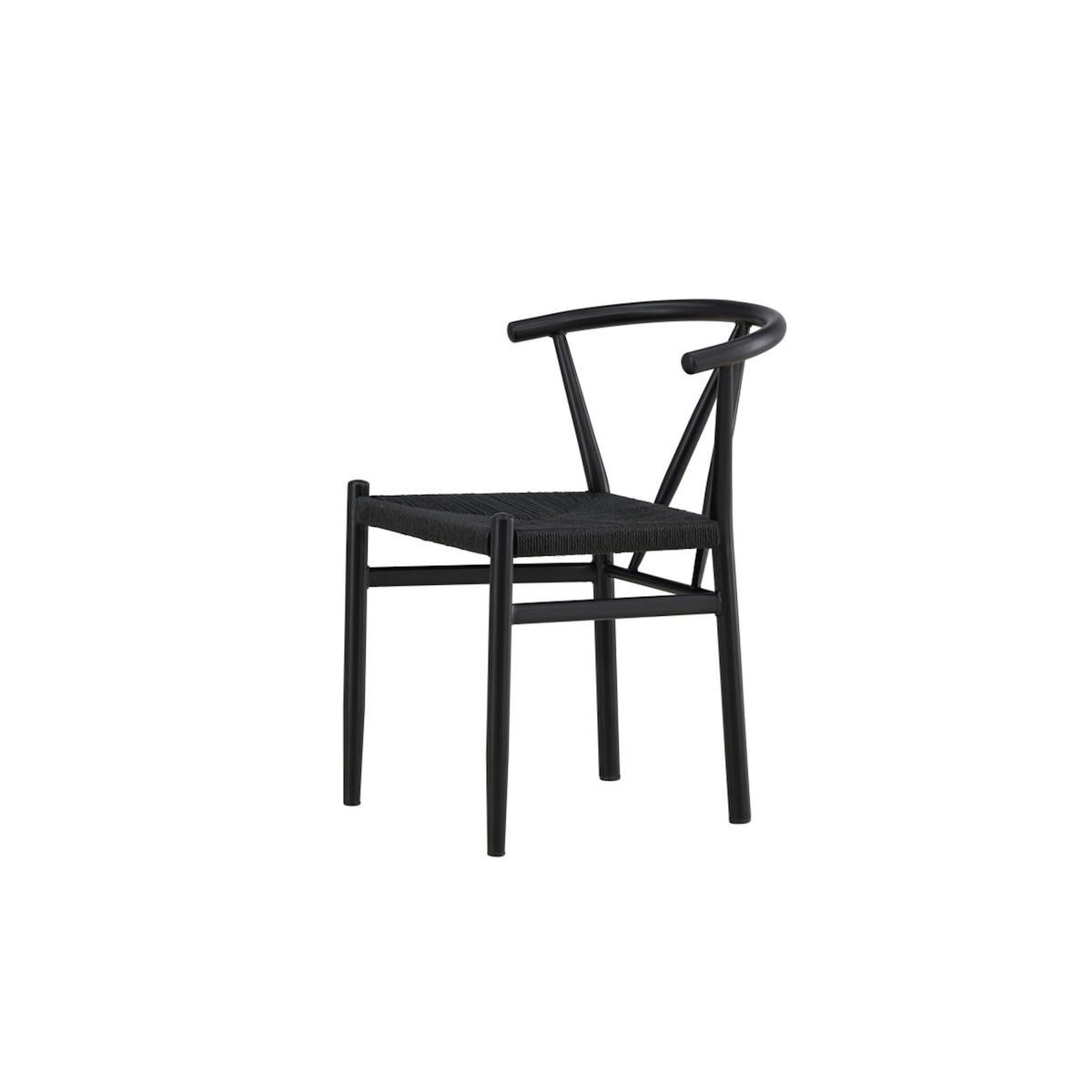 Paris Prix Chaise en Assise Tressée  Alfons  72cm Noir