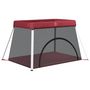 Voir la diapositive 2 : VIDAXL Parc pour bebe avec matelas Rouge Tissu de lin