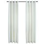Voir la diapositive 2 : VIDAXL Rideaux occultants avec anneaux 2 pcs Velours Creme 140x175 cm