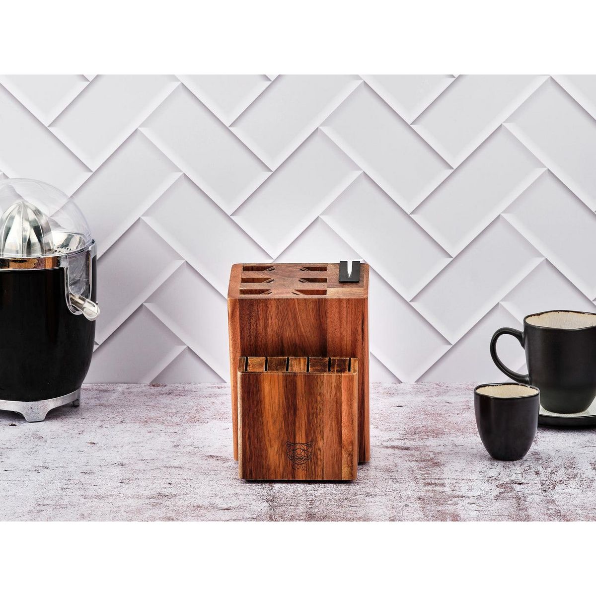 BJORN Bloc couteaux de cuisine et couteaux à steak JENSEN LOVIISA - 14 pièces