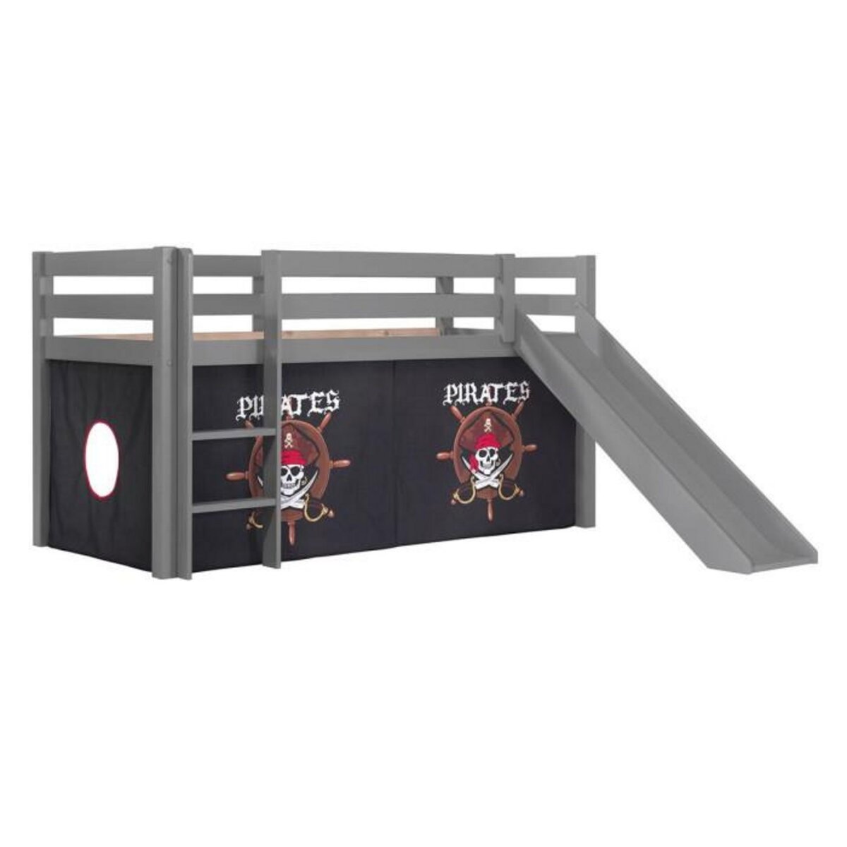 Paris Prix Pack - Lit Enfant Toboggan & Tente  Pino Pirates II   Gris