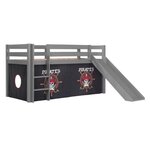 Paris Prix Pack - Lit Enfant Toboggan & Tente  Pino Pirates II   Gris