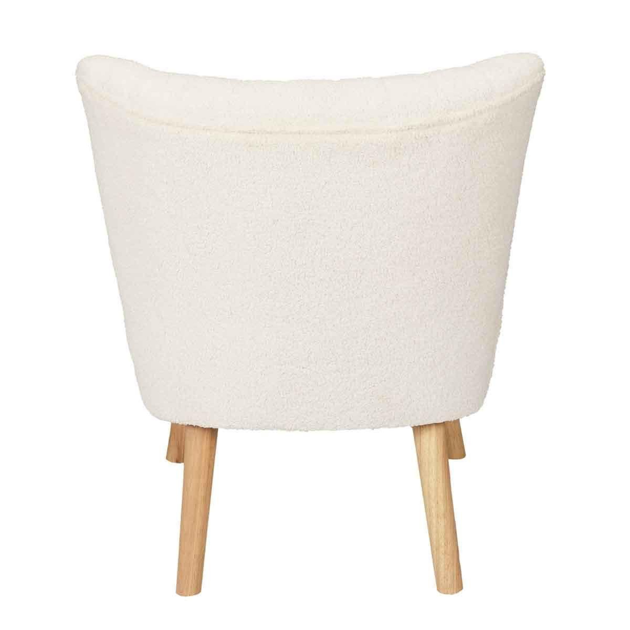 Voir la diapositive 4 : The Home Deco Factory Fauteuil scandinave design  erika  72cm blanc