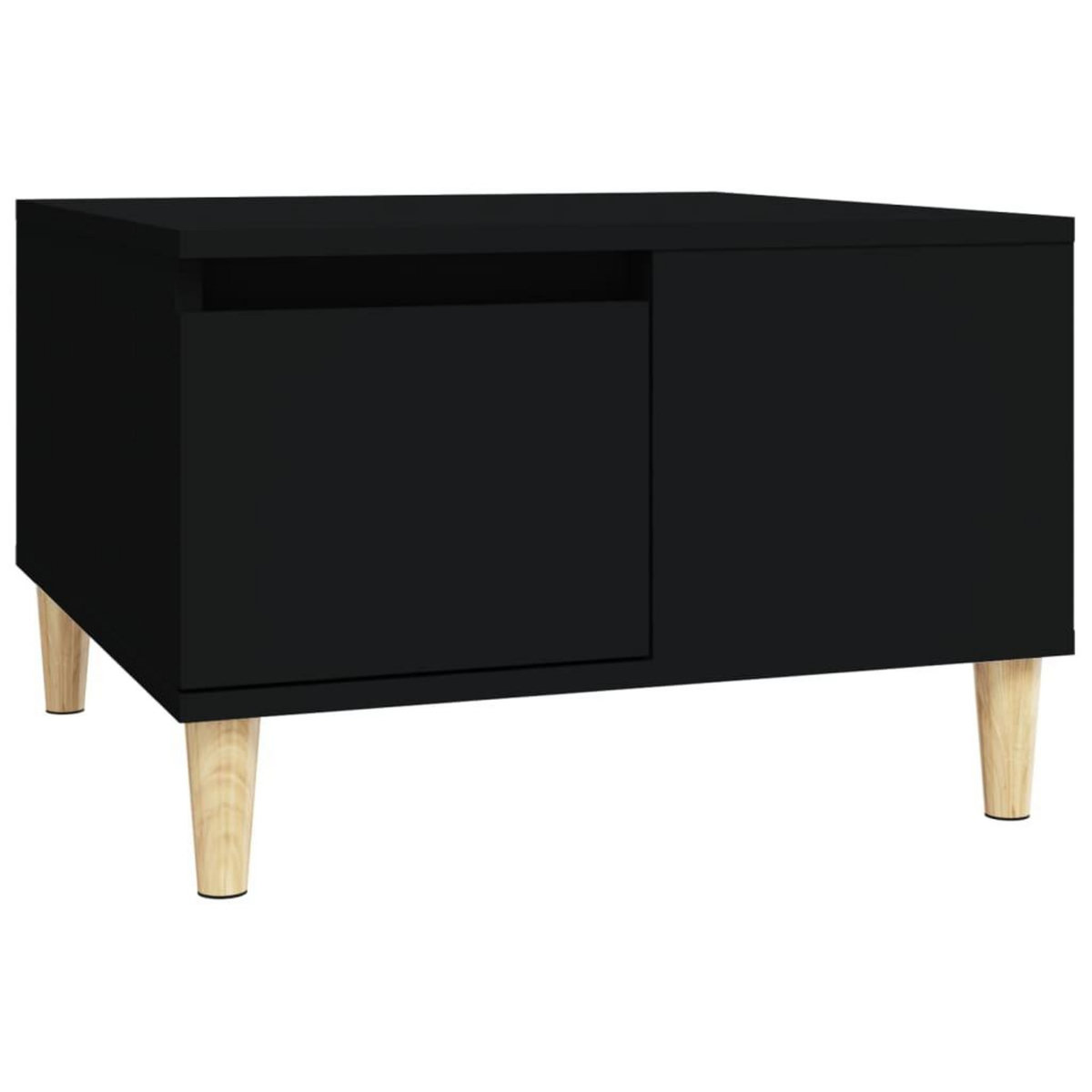 VIDAXL Table basse noir 55x55x36,5 cm bois d'ingenierie
