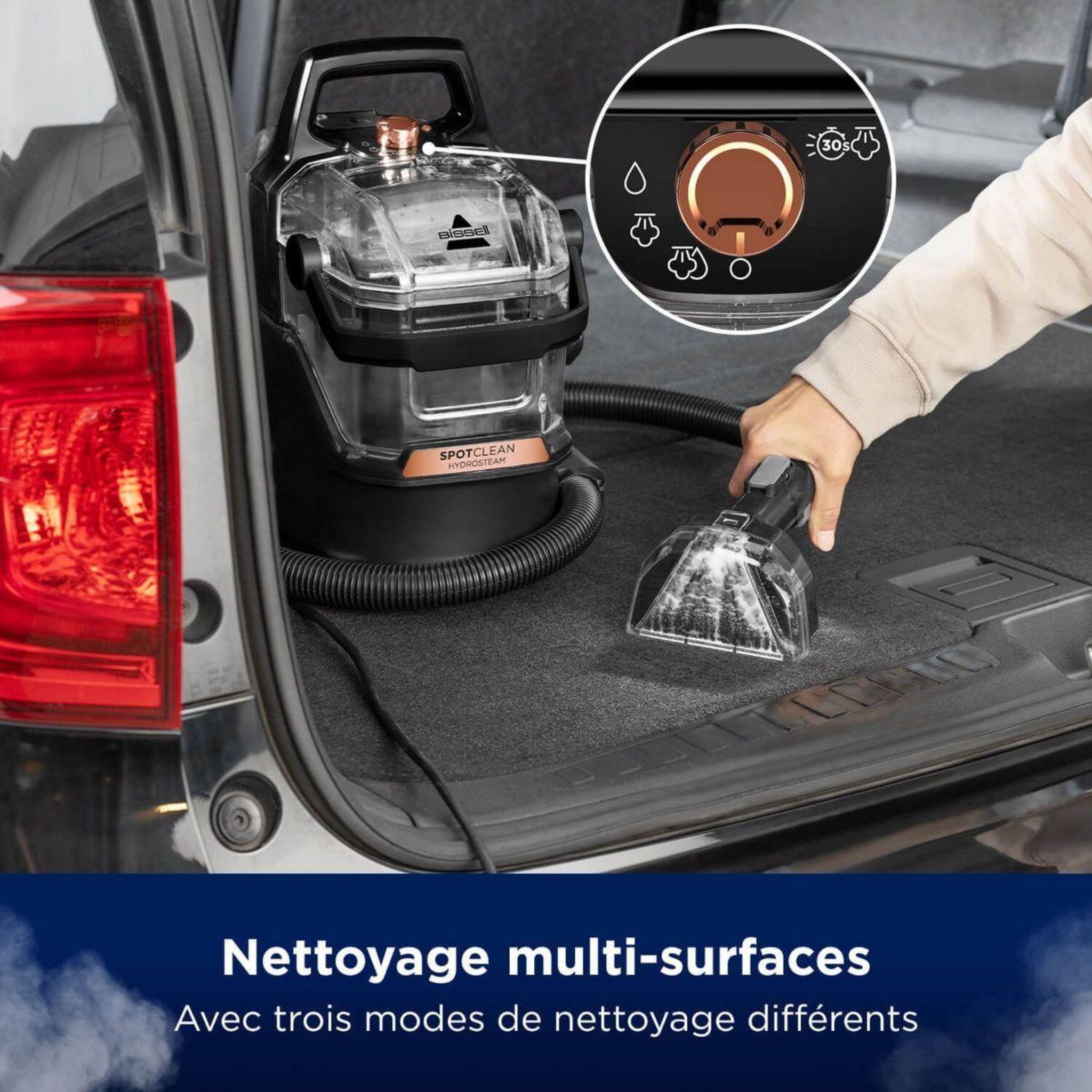 Voir la diapositive 3 : BISSELL Nettoyeur détacheur spotclean hydrosteam pro b3700n, mode vapeur, 4 roues multidirectionnelles