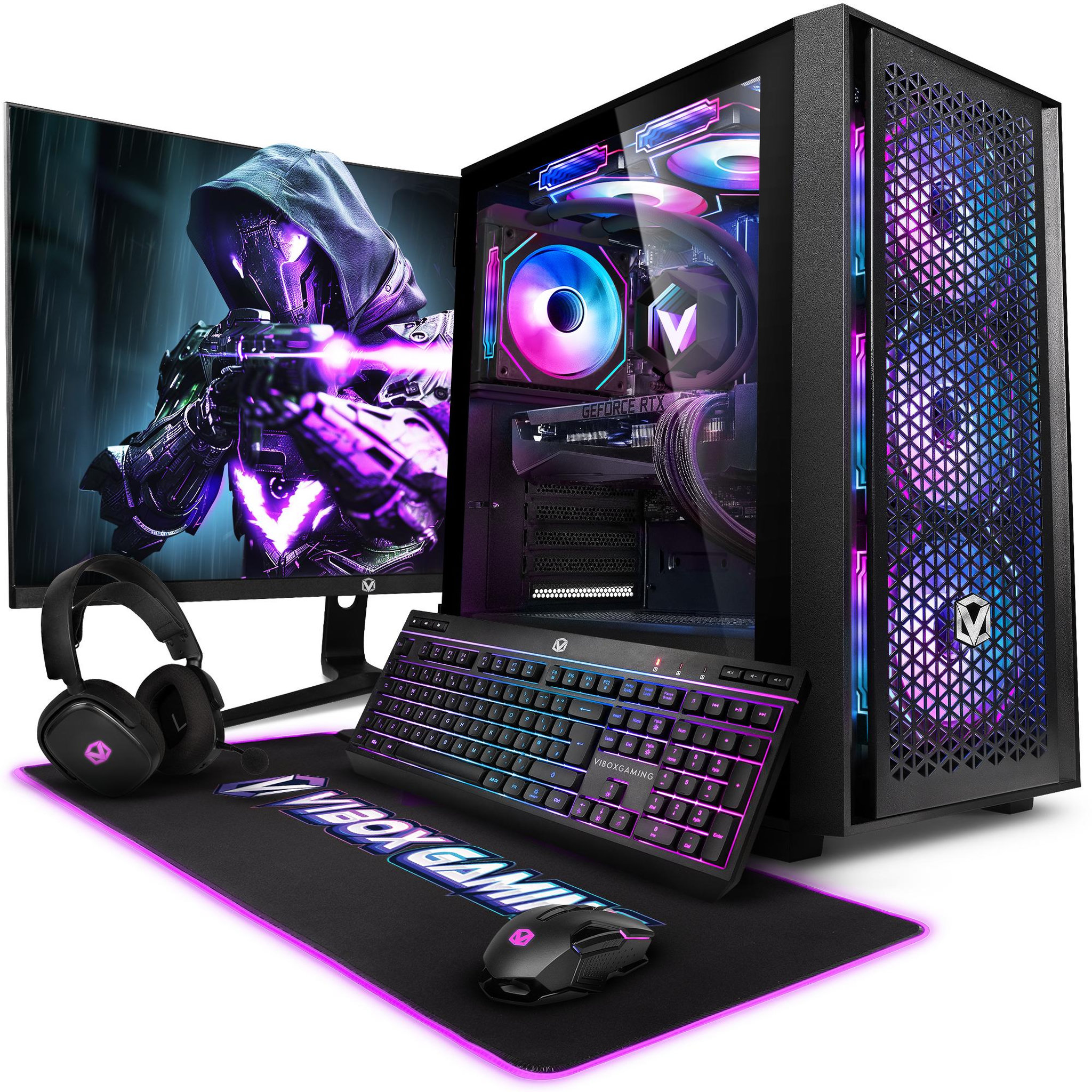 VIBOX PC Gamer Complet - i9 12900KF, RTX 5070, 32 Go RAM, 1 To SSD, Windows 11, WiFi 6 + Bluetooth 5.4