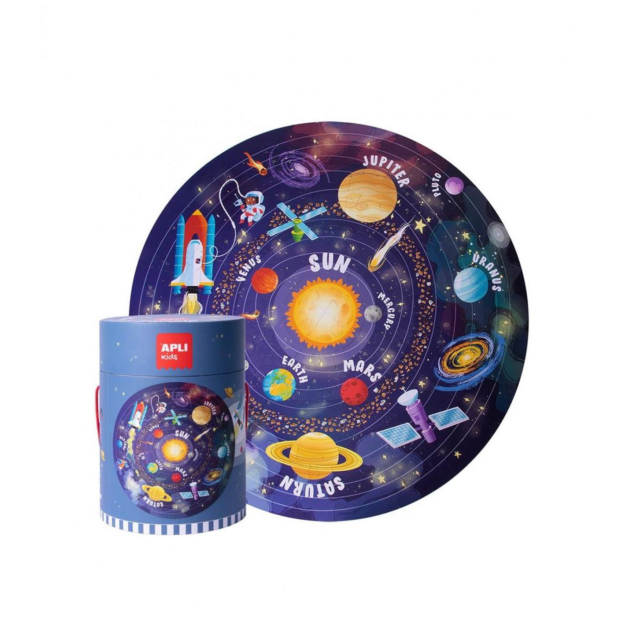 Voir la diapositive 3 : Apli Agipa Puzzle circulaire Systeme solaire 48 pieces
