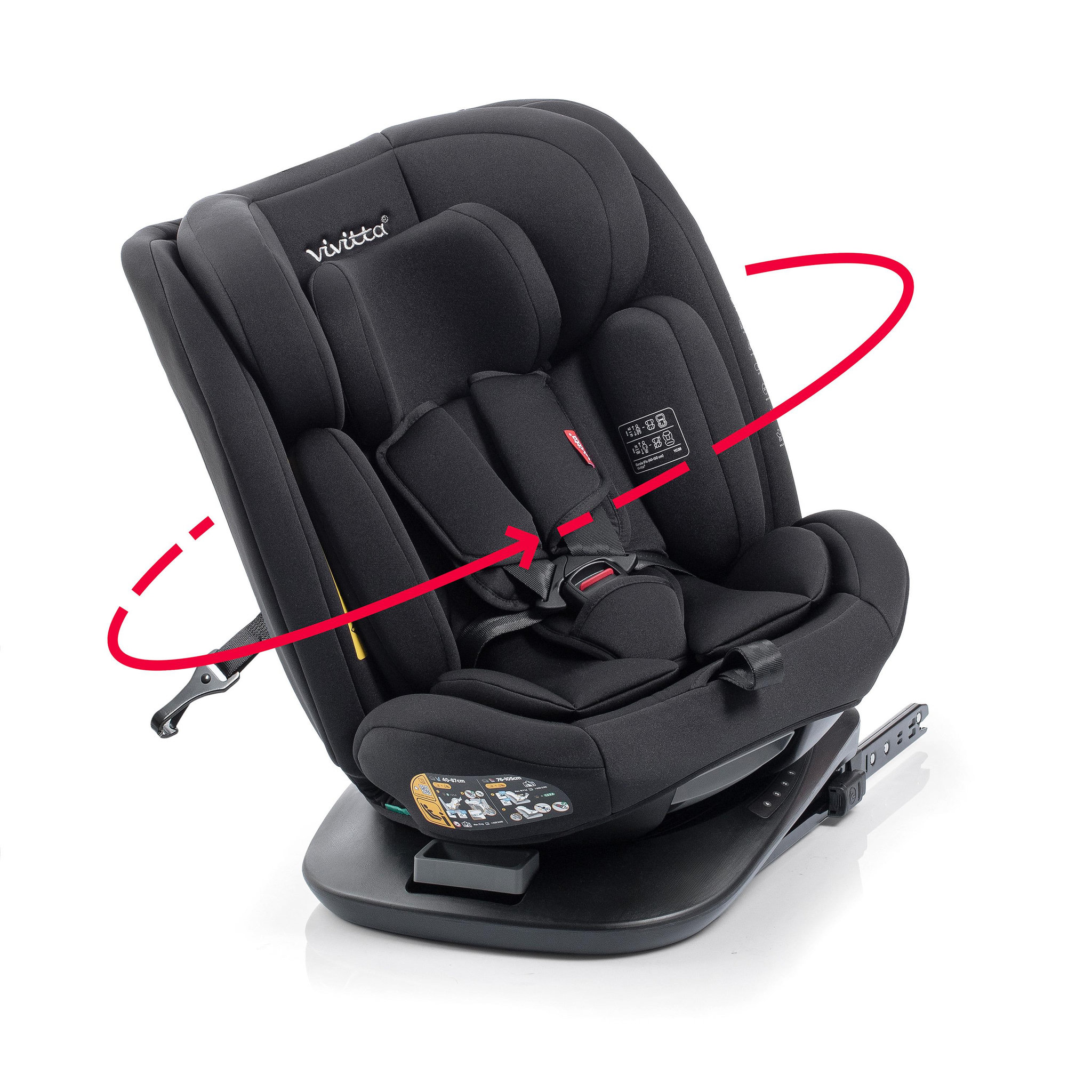 Voir la diapositive 2 : VIVITTA Siège auto garaia ifix top tether 40-150 cm