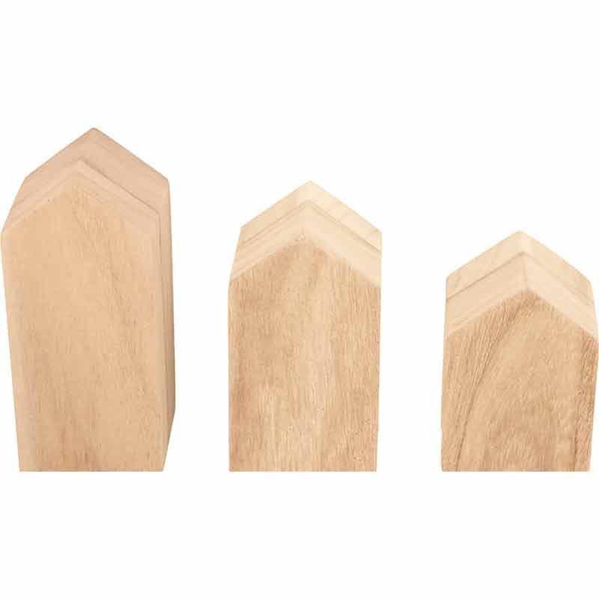 Voir la diapositive 3 : Artemio 8 maisons en bois avec plateau - 24 x 18 x 5,5 cm