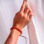 Voir la diapositive 3 : SLOYA Bracelet Facelia en pierres Cornaline et cuir véritable