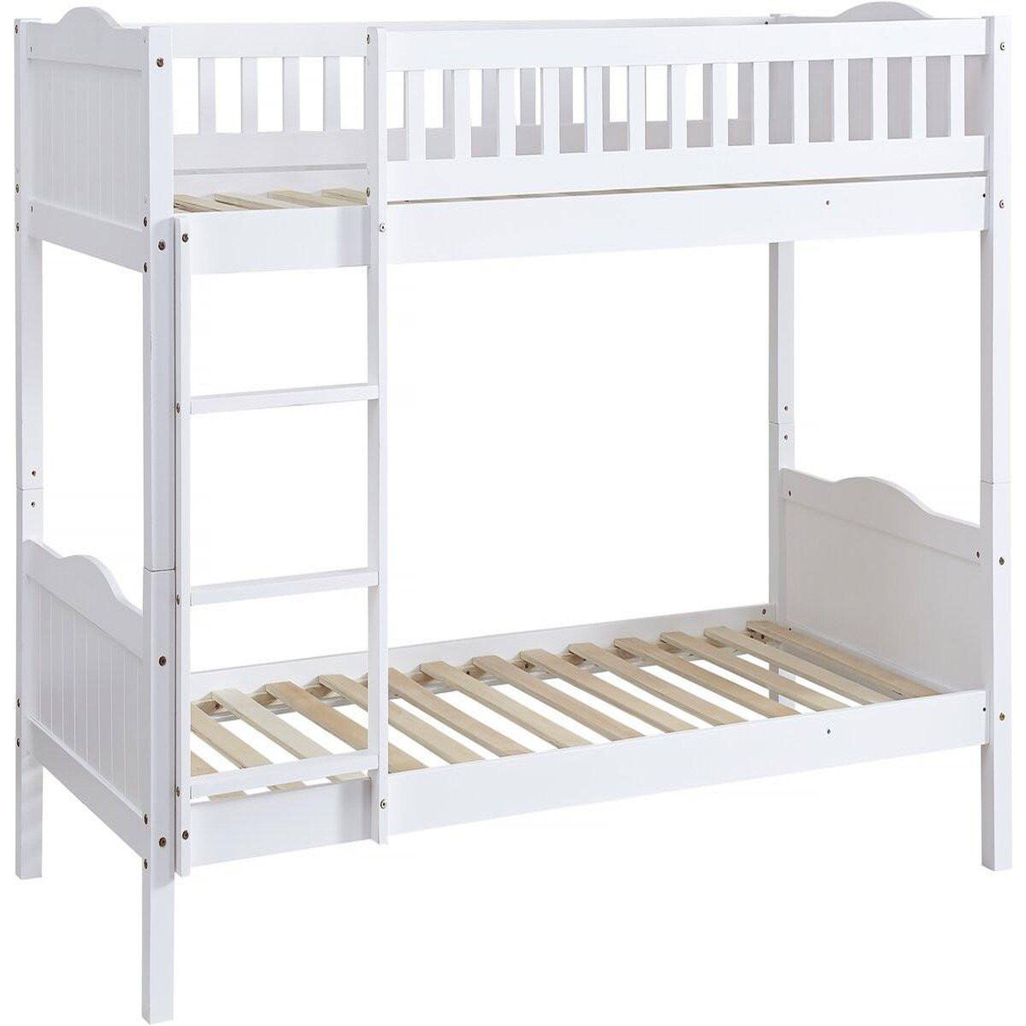 Habitat et Jardin Lit superposé enfant  gabriel  - bois - blanc - 90 x 190 cm
