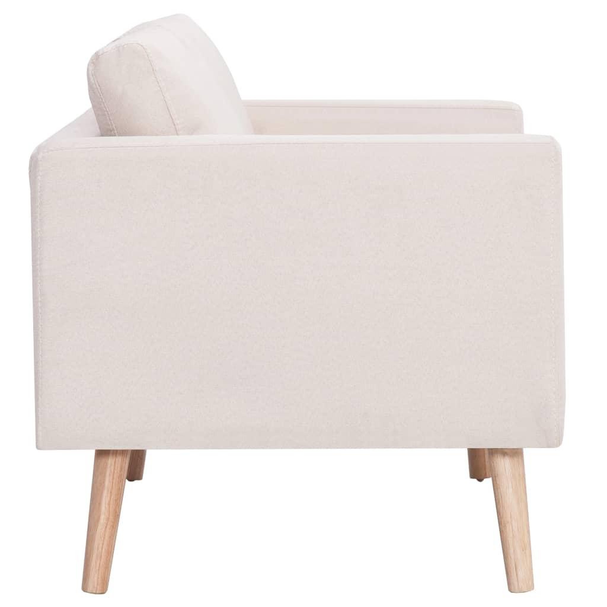 Voir la diapositive 5 : VIDAXL Canape a 2 places Tissu Creme