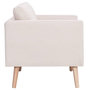 Voir la diapositive 5 : VIDAXL Canape a 2 places Tissu Creme