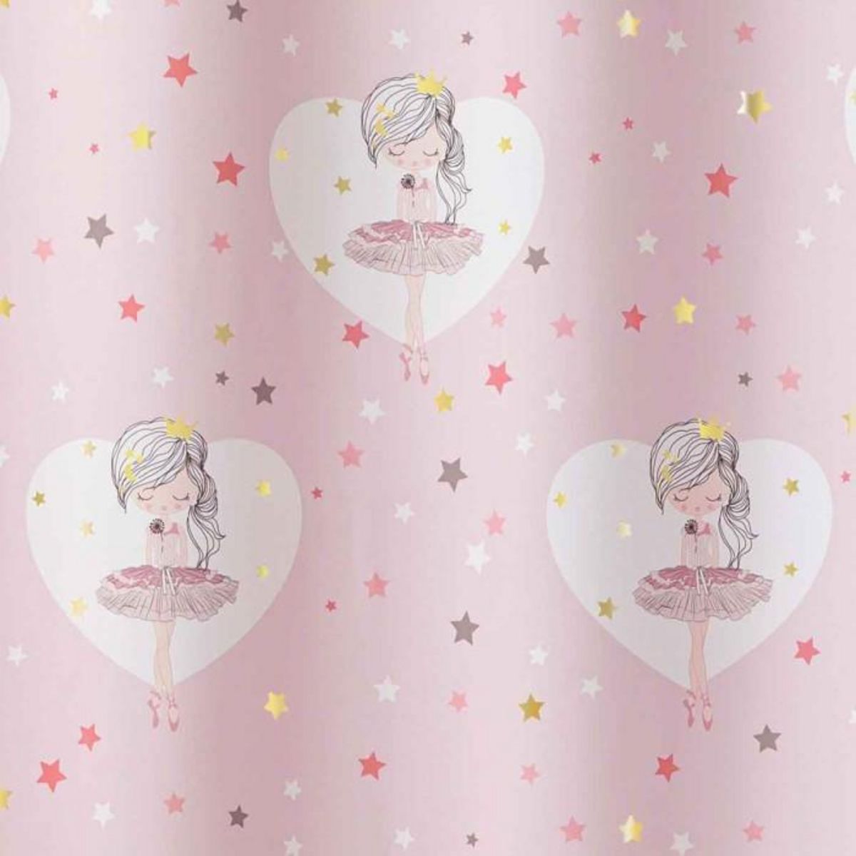 Paris Prix Rideau Enfant  Petite Étoile  140x260cm Rose