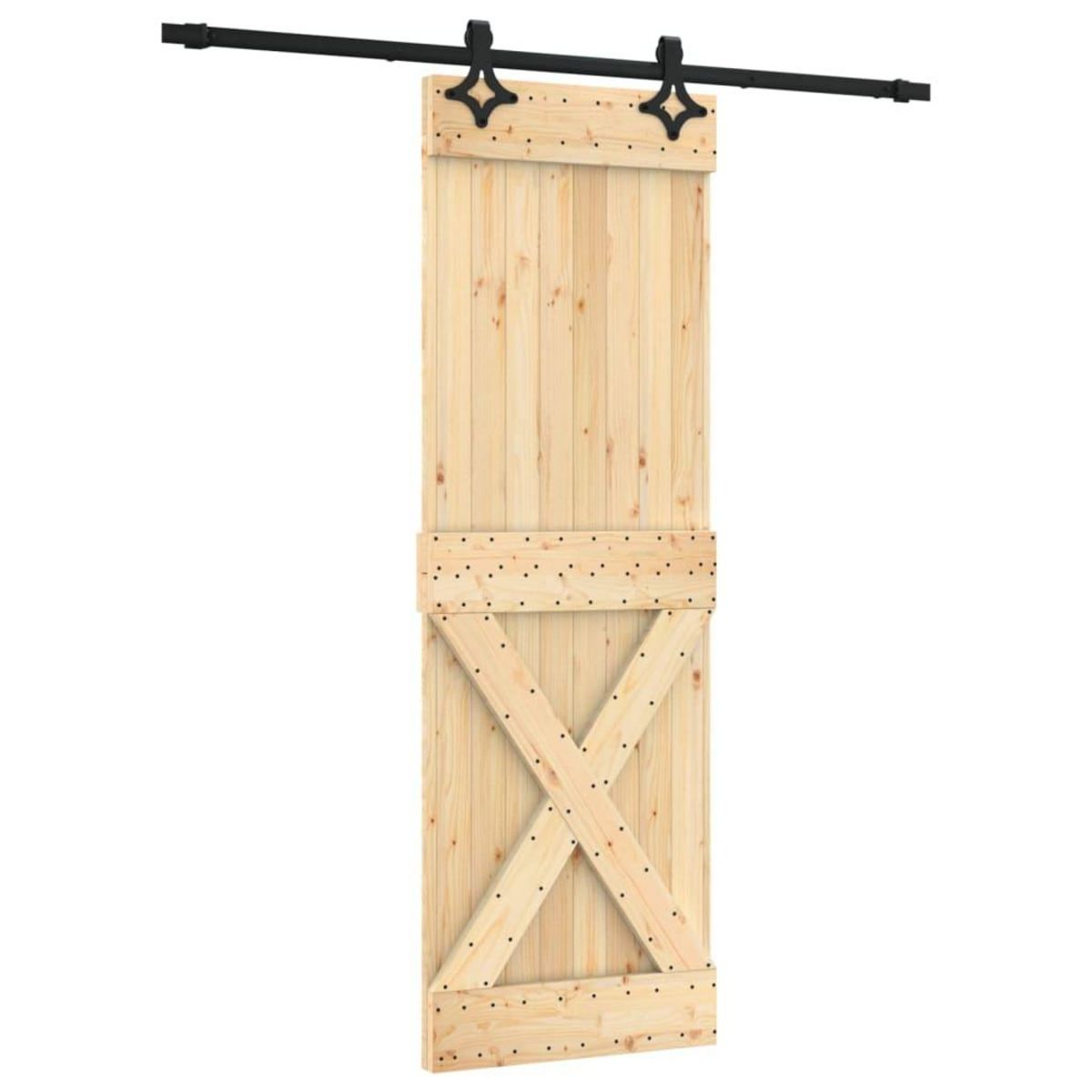 VIDAXL Porte coulissante et kit de quincaillerie 70x210 cm pin massif