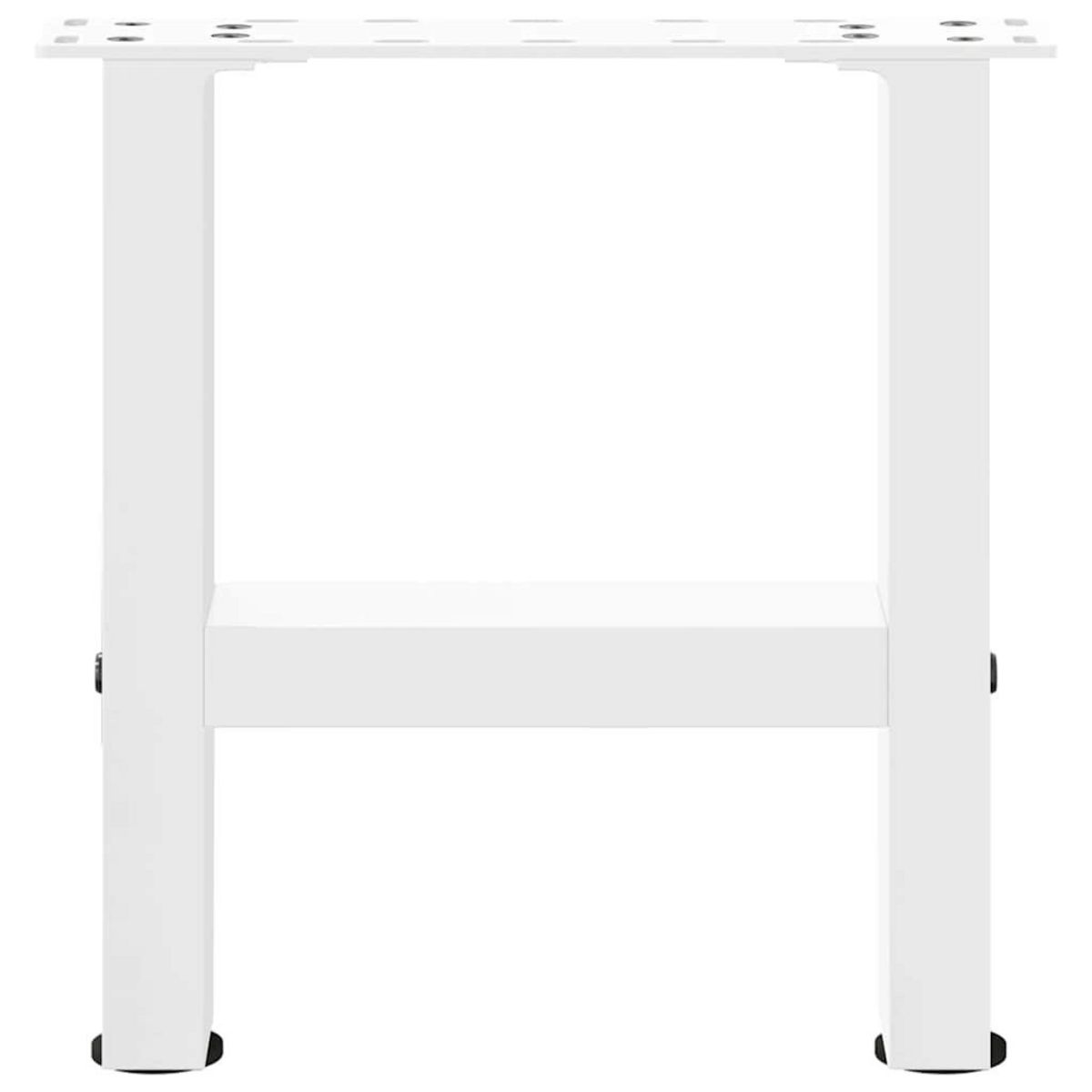 VIDAXL Pieds de table basse blanc 2 pcs 30x(30-31) cm acier