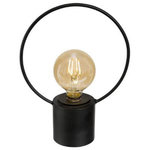 ATMOSPHERA Lampe à Poser en Métal  Cerceau  26cm Noir