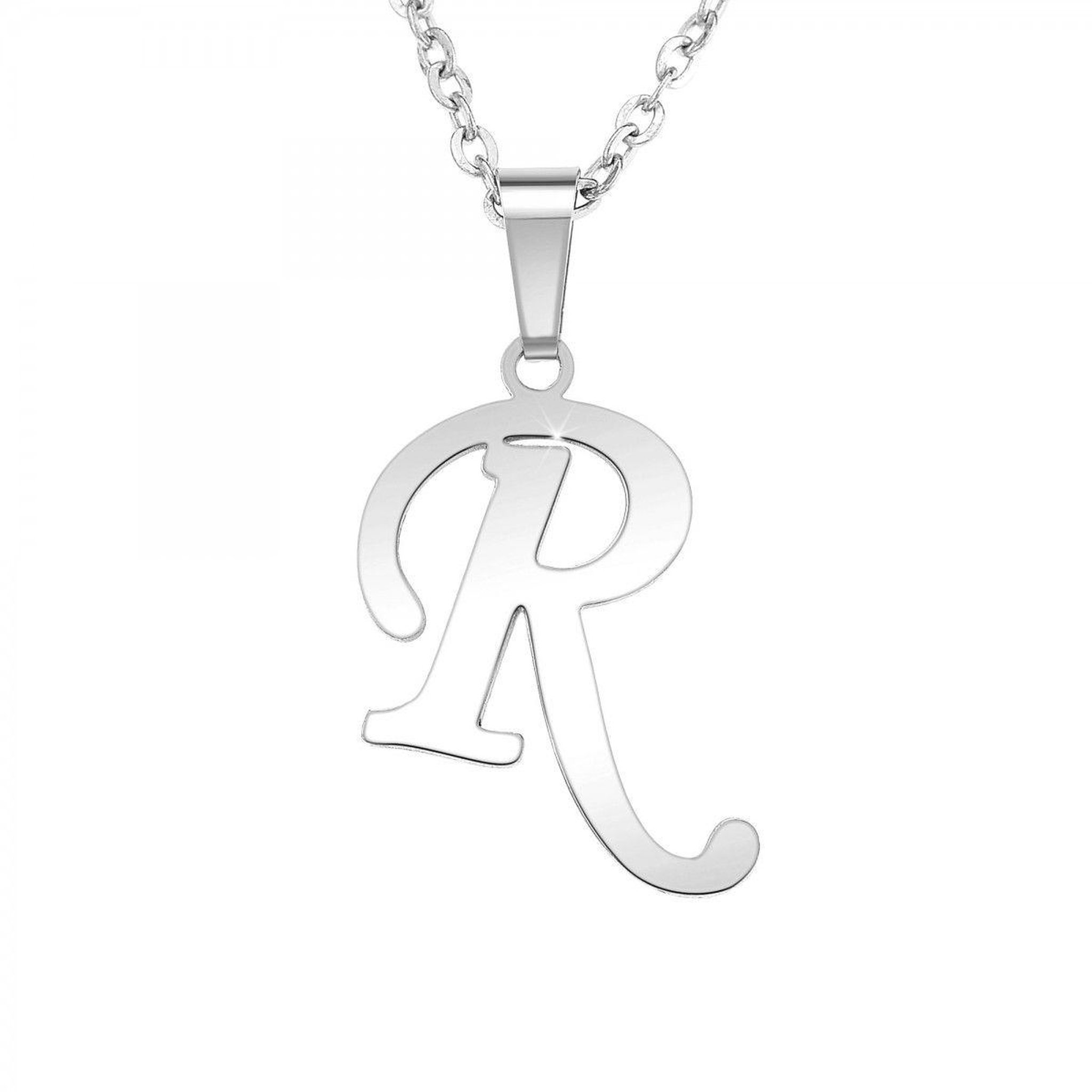 SC BOHEME Collier alphabet lettre R en acier inoxydable par SC Bohème