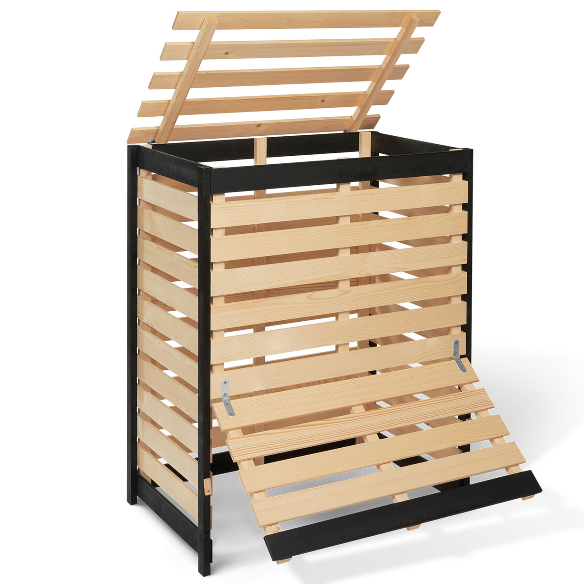ID MARKET Bac de compostage en bois 360l