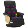 Voir la diapositive 2 : VIDAXL Fauteuil inclinable de massage repose-pieds noir similicuir