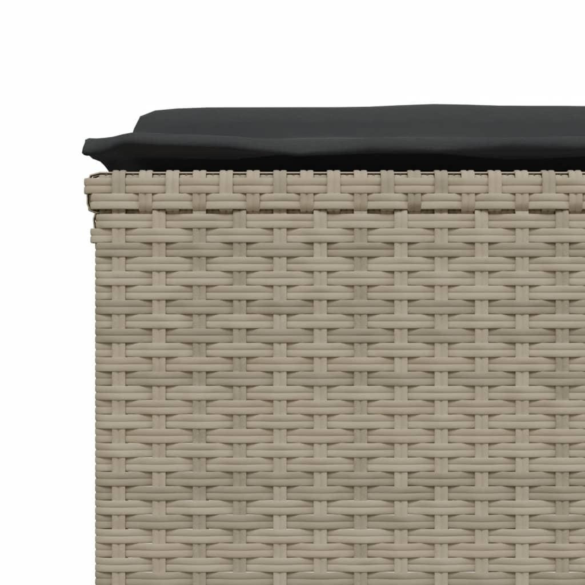 Voir la diapositive 5 : VIDAXL Salon de jardin 5 pcs avec coussins gris clair resine tressee