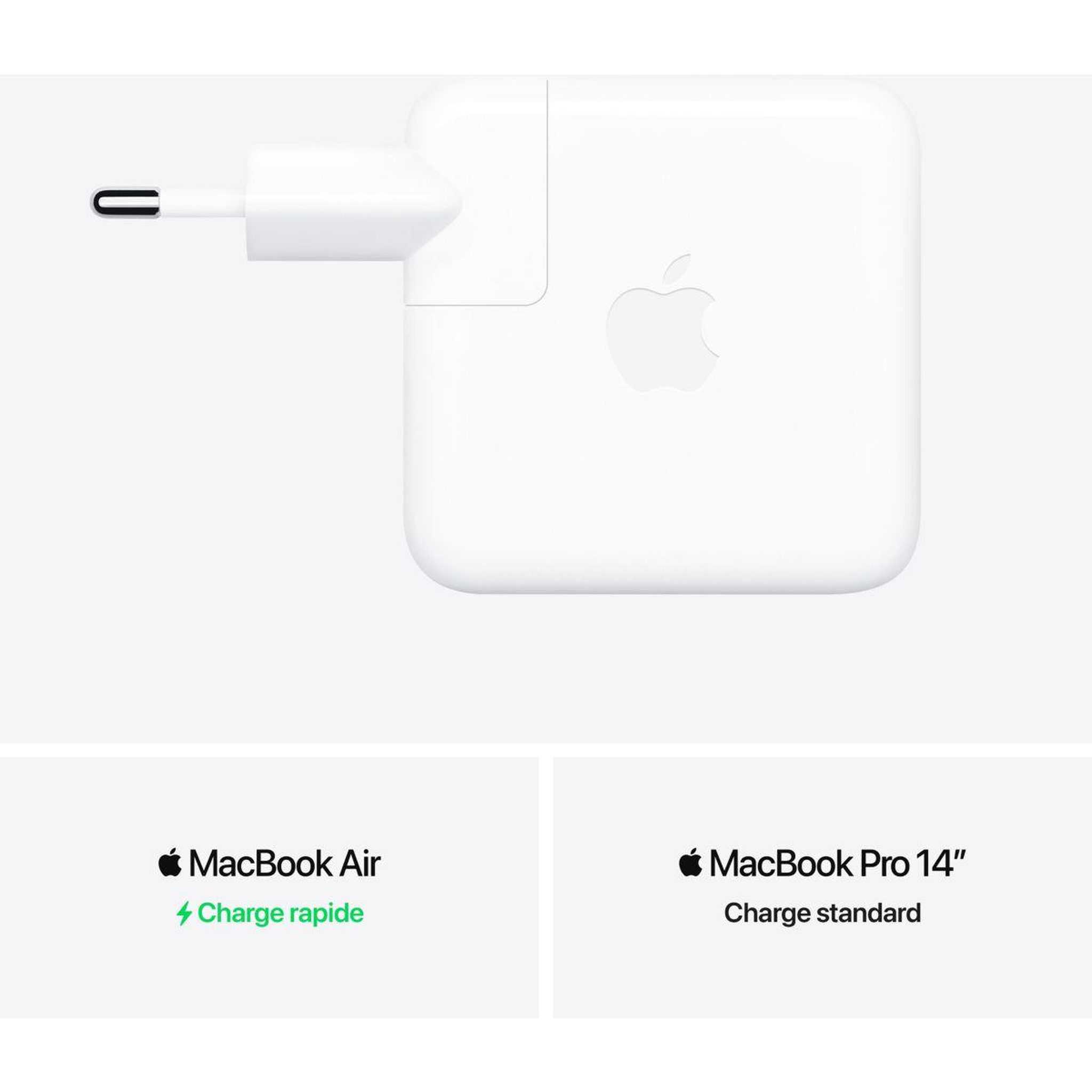 Voir la diapositive 4 : APPLE Chargeur ordinateur portable 70w usb-c blanc