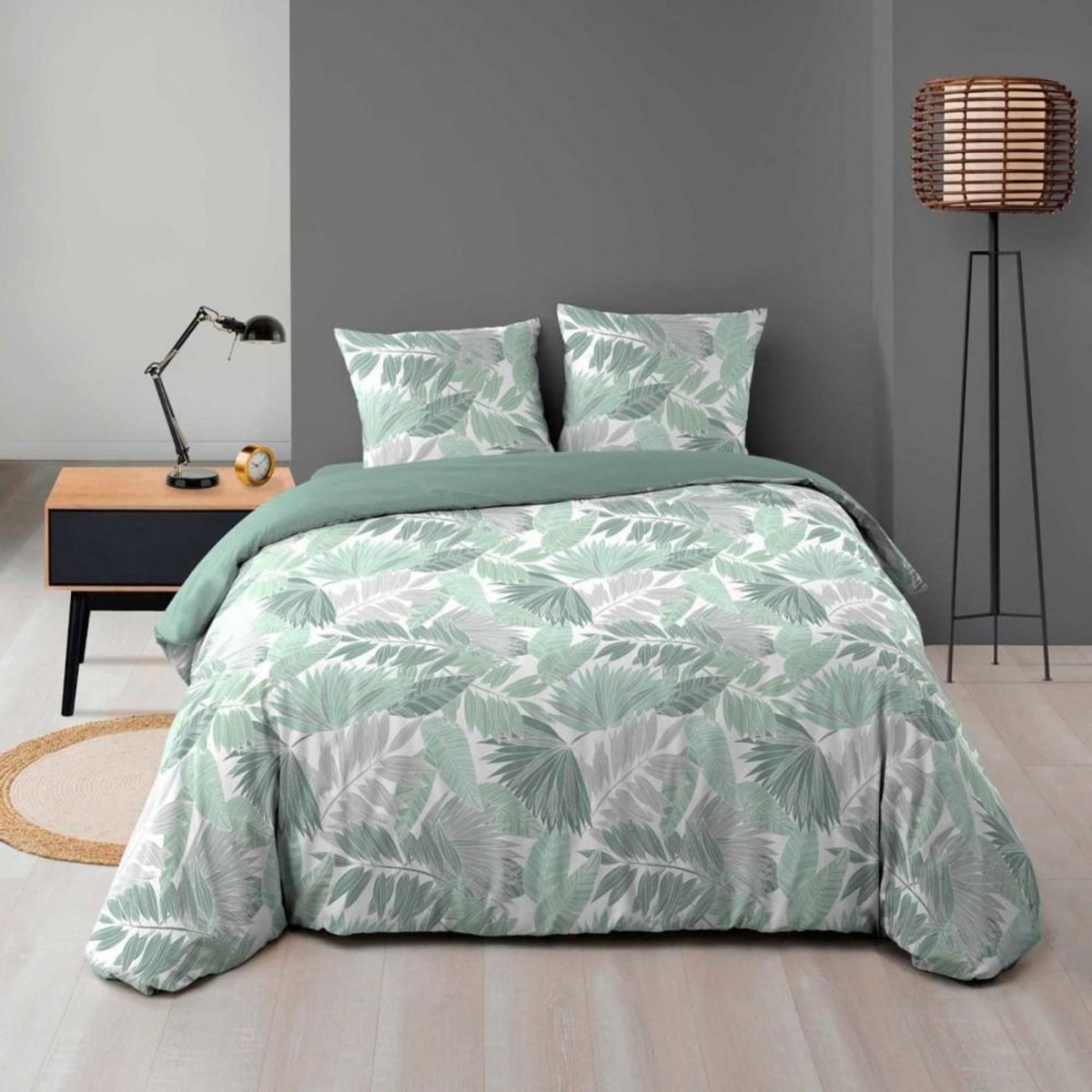 Douceur d'Intérieur Housse de couette 240x220 + 2 taies EPICEA microfibre flanelle