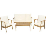Habitat et Jardin Salon de jardin en bois d'acacia avec coussins  Chilwell  - 5 places - Beige